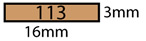 applied moulding 113 cross section